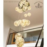 ราคา Bangkok Chandelier โคมไฟแชนเดอเลียร์ โคมไฟแก้วห้องนั่งเล่นทรงกลม โคมระย้าทรงกลม สไตล์โมเดิร์น มินิมอล หรูหรา BCAA-048 BCAA-048 (10925441)