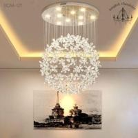 ราคา Bangkok Chandelier โคมไฟแชนเดอเรีย แชนเดอเรียคริสตัลดอกไม้ ทรงกลมคริสตัลแท้เล่นไฟ BCAA 121 BCAA-121-50*80 (10935655)