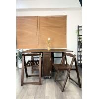 ราคา MAAI Design Butterfly Table ชุดโต๊ะพับ พร้อมเก้าอี้พับเก็บได้ 4ตัว ประกอบสำเร็จ chocholate08701 138x86x74.5 (12173814)