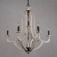 ราคา Add home Vintage โคมไฟระย้าไม้แท้แฮนด์เมด รุ่น Rustic Farmhouse Old White (12444739)