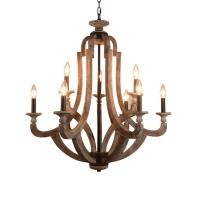 ราคา Add home Vintage โคมไฟระย้าไม้แท้แฮนด์เมด รุ่น Rustic Farmhouse Old Wood (12444740)