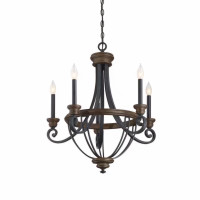 ราคา Add home Vintage โคมไฟระย้าไม้แท้แฮนด์เมด 5หัว ขนาดD63*H71 cm. (12444716)