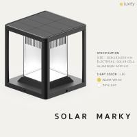 ราคา LUXITY ไฟประตู ไฟหัวเสา Solar Marky - Gate Light สีดำ Warm White (10897094)