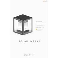 ราคา Solar Marky - Gate Light ไฟประตู ไฟหัวเสา สีเทา Warm White (12068154)