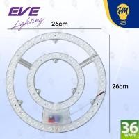 ราคา EVE แผงไฟ LED 24w. / 36w. แสงขาว หลอดไฟ LED หลอดไฟนีออนกลม แผงแม่เหล็ก โคมซาลาเปา ไส้ซาลาเปา 36w แสงขาว (12113052)