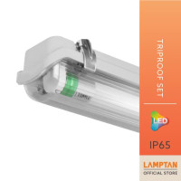 ราคา LAMPTAN ชุดโคมไฟพร้อมหลอดยาว LED Tri-Proof Set กันน้ำ กันฝุ่น กันกระแทก 2x18W_120cm (12246185)