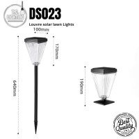 ราคา tc โคมไฟปักสนามโซล่าเซลล์ โคมไฟตกแต่ง ไฟสนามโซล่าเซลล์ รุ่น ds23 louvre solar lawn lights คุณภาพดี ทนทาน (12314834)
