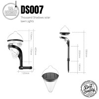 ราคา tc โคมไฟปักสนามโซล่าเซลล์ โคมไฟลอยตกแต่ง ไฟสนามโซล่าเซลล์ 3in1 รุ่น ds007 thousand shadow solar lawn lights (12318150)