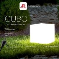 ราคา SL LIGHTING | CUBO โคมไฟสนาม โคมไฟตั้งพื้น อะคริลิค สีขาว ทรงสี่เหลี่ยม IP65 รุ่น CUBO-E27 ขนาด 40 cm. และ 50 cm. 50 cm. (12511497)