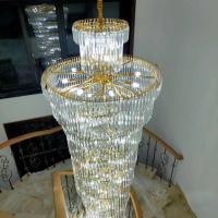 ราคา Light Studio โคมไฟระย้า โคมไฟระย้า แชนเดอเลีย โคมไฟโถงบันได สไตล์วิลล่า รหัสสินค้า HW700 D100*H300cm. (12561381)