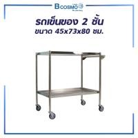 ราคา Bcosmo รถเข็นสแตนเลส 2 ชั้น มือจับยกสูง รถเข็นโรงพยาบาล สำหรับ โรงพยบาล ,คลินิก รถเข็นวางของ รถเข็น 2 ชั้น (มือจับสูง) รถเข็น (12597698)