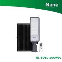 ราคา NANO Solar Street Light โคมไฟถนนโซล่าเซลล์ + ชุดแขนติดตั้ง (พร้อมรีโมท) 100W, 200W, 300W (1 ชิ้น/กล่อง) รุ่น NL-SOSL-WDL 200W (12588150)
