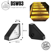 ราคา TC โคมไฟติดทางบันไดโซล่าเซลล์ โคมไฟติดบันได ไฟโซล่าเซลล์ รุ่น DSW03 Triangle stair lights คุณภาพดี ทนทาน ติดตั้งง่าย (12576057)