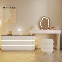 ราคา Wuxury.furniture โต๊ะเครื่องแป้ง หมุนได้ 360 องศา พร้อมกระจกไฟLED ลิ้นชักแถบไฟLED ปรับแสงได้ ส่งฟรี รุ่นตู้ 6 ลิ้นชัก รุ่น 120 cm (12554156)