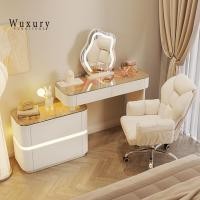 ราคา Wuxury.furniture โต๊ะเครื่องแป้ง หมุนได้ 360 องศา พร้อมกระจกไฟLED ลิ้นชักแถบไฟLED ปรับแสงได้ ส่งฟรี รุ่น 80 cm รุ่นตู้ 2 ลิ้นชัก (12554151)