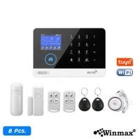 ราคา Winmax-PST-WG103T ชุดสัญญาณกันขโมยไร้สาย เตือนภัยผ่าน APP จอ LCD (8PCs) Winmax สี (10482706)