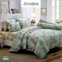 ราคา Jessica เครื่องนอน ลายขายดี Tencel 500 เส้นด้าย ผ้าปู 6 ฟุต ไม่นวม T849 (12424752)