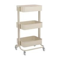 ราคา INDEX LIVING MALL ชั้นวางของ 3 ชั้นพร้อมล้อ รุ่นเอลโล่ สีครีม (12483447)