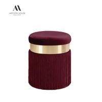 ราคา Artistry House Stool ผ้ากำมะหยี่ AHS004 ขนาด 40x40x44 Cm. สีแดงเข้ม (10400275)