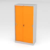 ราคา Luckyworld ตู้บานเลื่อนทึบสูง สีส้ม ขนาด 91.4 x 45.7 x 183 ซม. รุ่น ksS-914-OR (10100415)