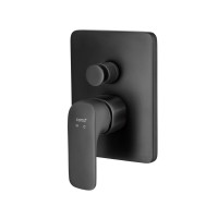 ราคา cotto วาล์วผสมเปิด-ปิดน้ำแบบก้านโยกชนิดฝังผนังพร้อม diverter/สีดำ รุ่น ซีรอคโค เซนส์ ct2145a#bl (12104131)