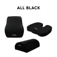 ราคา TENGU เซ็ตหมอนเพื่อสุขภาพ SET:หมอนรองหลัง+หมอนรองก้นกบ+หมอนรองเท้า Ergonomic Cushion Set By Tengu All Black (12377816)