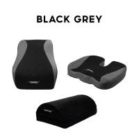 ราคา TENGU เซ็ตหมอนเพื่อสุขภาพ SET:หมอนรองหลัง+หมอนรองก้นกบ+หมอนรองเท้า Ergonomic Cushion Set By Tengu Black&Grey (12377818)