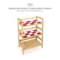 ราคา YKS Marketing ชั้นวางของ รุ่น 3 ชั้น 15 แผ่น ชั้นวางของอเนกประสงค์ ชั้นวางของกระเบื้อง ชั้นวางของไม้ ชั้นวางของ 3 ชั้น 15 กระเบื้อง สีขาว-แดง (10968264)