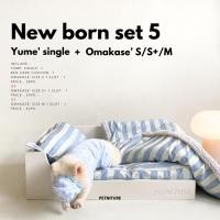 ราคา PETNITURE Set new born for pet ของขวัญ น้องหมา น้องแมว เตียงนอนสัตว์เลี้ยงเพื่อสุขภาพ gift box for pet pet bed Yume+Omakase M เรียบ,สีชมพู Pink (12383885)