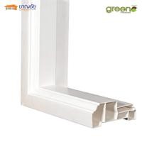 ราคา Green Plastwood ประตู PVC บานเรียบ สำหรับภายใน สีขาว ขนาด 70x200 ซม (ไม่เจาะ) วงกบ 70x200 (12496439)