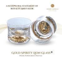 ราคา Dining Vaisselle - Gold Spirity Lion Glass แก้วคริสตัลหัวสิงโตทองหรู ขอบหนา ฐานหนัก ดีไซน์พรีเมียม (12675567)