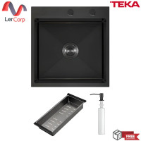 ราคา (Teka) ซิงค์ฝัง 1 หลุม TQ50 1B PVD BLACK สีดำ ฟรี ก๊อกน้ำเย็น (12670803)