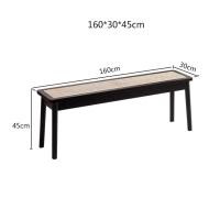 ราคา MY DOLLS HOUSE ม้านั่งไม้ รุ่นลี LEE BENCH ไม้แท้ แต่งด้วยหวายสาน สีดำ BLACK 160 CM. (12670988)