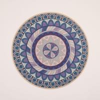 ราคา PRYNWAN แผ่นรองจาน สไตล์โบฮีเมียน ทรงกลม ม่วง (12640646)