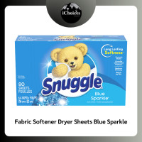 ราคา (Snuggle®) Fabric Softener Dryer Sheets Blue Sparkle 80 Sheet แผ่นอบผ้า กลิ่นบลูสปาร์คเคิล (12674990)