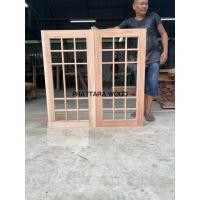 ราคา Phattara Wood หน้าต่างบานเลื่อนไม้เนื้อแข็ง กรอบกระจก ระแนงญี่ปุ่น เฉพาะหน้าต่าง (12661819)