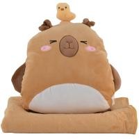 ราคา Elegance หมอนตุ๊กตา /เบาะรองนั่ง หมอนผ้าห่ม ตุ๊กตา หมอน พกพา ผ้านิ่ม SmileyBrownie-NO9712 (12654311)