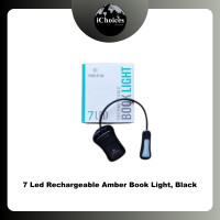 ราคา Vekkia 7 Led Rechargeable Amber Book Light ไฟ LED แบบหนีบ ชาร์จได้ ไฟฉาย ไฟอ่านหนังสือ Black (12634783)