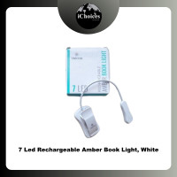 ราคา Vekkia 7 Led Rechargeable Amber Book Light ไฟ LED แบบหนีบ ชาร์จได้ ไฟฉาย ไฟอ่านหนังสือ White (12634785)