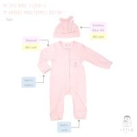ราคา Iflin Baby - ชุดนอน ขายาวแขนยาว มีถุงมือถุงเท้าในตัว - Sleepsuit (with built-in mittens & socks) - มี 2 ไซส์ (0-3M,3-6M) 0-3 months ผ้ายืดModal-สีพีช (12675023)