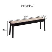 ราคา MY DOLLS HOUSE ม้านั่งไม้ รุ่นลี LEE BENCH ไม้แท้ แต่งด้วยหวายสาน สีดำ BLACK 150 CM. (12670987)