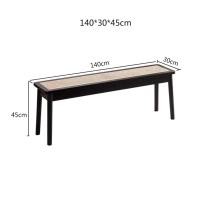 ราคา MY DOLLS HOUSE ม้านั่งไม้ รุ่นลี LEE BENCH ไม้แท้ แต่งด้วยหวายสาน สีดำ BLACK 140 CM. (12670986)