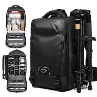 ราคา SeaChoice กระเป๋าเป้สะพายหลังใส่กล้องขนาดใหญ่ กระเป๋าใส่กล้อง DSLR/SLR/Mirrorless พร้อมแล็ปท็อป ใช้งานได้กับ Canon/Nikon สีดำ (12668541)