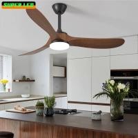 ราคา NEOBEE พัดลมเพดานพร้อมโคมไฟ LED ลมแรงเสียงเงียบ ใช้ในบ้านเชิงพาณิชย์ สไตล์เรโทรไฮเอนด์วินเทจ NB-DS26 42นิ้ว ลายไม้สีเข้ม (12691548)