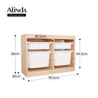 ราคา ALINDA ลิ้นชักเก็บของ playroom ไม้สน เกรด A ไม่มีตาไม้ พร้อมลิ้นชักพลาสติกหนา กล่อง ตู้ลิ้นชัก กล่องเก็บของ เฟอร์นิเจอร์ 4 ลื้นชัก (12681004)