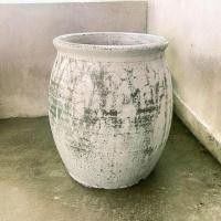 ราคา Lanna Pottery Flowerpot กระถางดินเผาทรงตรงเล็กปากบาน ขนาด 20 x 24 สีเขียว (12679780)