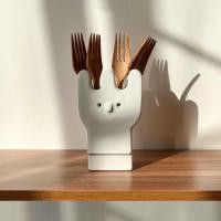 ราคา latisha.official ที่เก็บช้อนส้อมตะเกียบ เซรามิค พร้อมฐานรองน้ำ CS-01 CS-01 B (12676109)