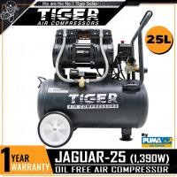 ราคา TIGER BY PUMA ปั๊มลม ปั๊มลมแบบไร้น้ำมัน (Oil Free) 25 ลิตร 1,390W รุ่น JAGUAR-25 (12684107)
