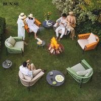 ราคา BUNISE ชุดโซฟากลางแจ้งวัสดุหวายทอ สไตล์นอร์ดิก สำหรับวิลล่า สวน ระเบียง กันฝนกันแดด รุ่น P67 จัดส่งฟรีทั่วไทย 3-Seater Sofa green (12687290)