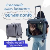 ราคา ่jaywa กระเป๋าแมวล้อลากสะพายเป้ ใส่แมวตัวใหญ่ หมาเล็ก แมวเมนคูน ลากขึ้นบันไดเลื่อน เข้าลิฟท์ กรม 81209-M (12687697)